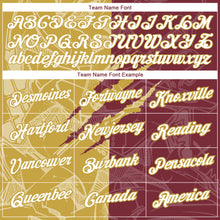 Загрузить изображение в средство просмотра галереи, Custom Graffiti Pattern White Burgundy-Old Gold Scratch 3D Performance T-Shirt
