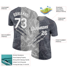 Загрузить изображение в средство просмотра галереи, Custom Graffiti Pattern White Steel Gray-Gray Scratch 3D Performance T-Shirt
