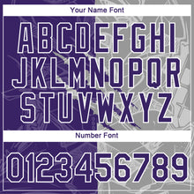 Загрузить изображение в средство просмотра галереи, Custom Graffiti Pattern Purple Gray-White Scratch 3D Performance T-Shirt
