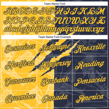 Загрузить изображение в средство просмотра галереи, Custom Graffiti Pattern Gold-Navy Scratch 3D Performance T-Shirt

