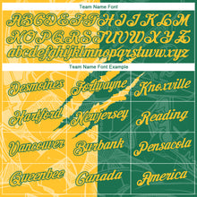 Загрузить изображение в средство просмотра галереи, Custom Graffiti Pattern Gold-Kelly Green Scratch 3D Performance T-Shirt
