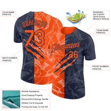 Загрузить изображение в средство просмотра галереи, Custom Graffiti Pattern Orange-Navy Scratch 3D Performance T-Shirt
