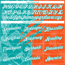 Загрузить изображение в средство просмотра галереи, Custom Graffiti Pattern White Orange-Aqua Scratch 3D Performance T-Shirt
