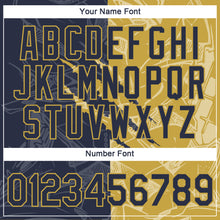 Загрузить изображение в средство просмотра галереи, Custom Graffiti Pattern Navy-Old Gold Scratch 3D Performance T-Shirt
