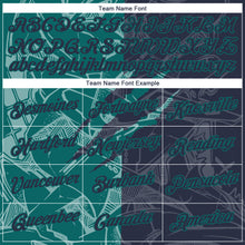 Загрузить изображение в средство просмотра галереи, Custom Graffiti Pattern Navy-Teal Scratch 3D Performance T-Shirt
