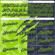 Загрузить изображение в средство просмотра галереи, Custom Graffiti Pattern Navy-Neon Green Scratch 3D Performance T-Shirt
