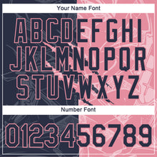 Загрузить изображение в средство просмотра галереи, Custom Graffiti Pattern Navy-Medium Pink Scratch 3D Performance T-Shirt
