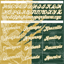 Загрузить изображение в средство просмотра галереи, Custom Graffiti Pattern White Green-Old Gold Scratch 3D Performance T-Shirt
