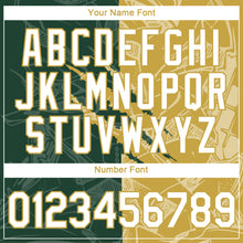 Загрузить изображение в средство просмотра галереи, Custom Graffiti Pattern White Green-Old Gold Scratch 3D Performance T-Shirt
