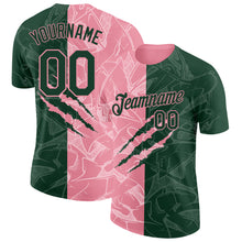 Загрузить изображение в средство просмотра галереи, Custom Graffiti Pattern Green-Medium Pink Scratch 3D Performance T-Shirt
