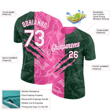 Загрузить изображение в средство просмотра галереи, Custom Graffiti Pattern White Green-Pink Scratch 3D Performance T-Shirt
