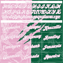 Загрузить изображение в средство просмотра галереи, Custom Graffiti Pattern White Kelly Green-Light Pink Scratch 3D Performance T-Shirt

