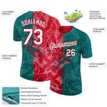 Загрузить изображение в средство просмотра галереи, Custom Graffiti Pattern White Teal-Red Scratch 3D Performance T-Shirt
