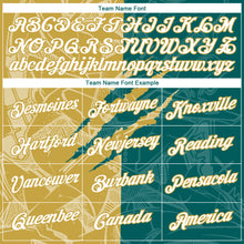 Загрузить изображение в средство просмотра галереи, Custom Graffiti Pattern White Teal-Old Gold Scratch 3D Performance T-Shirt
