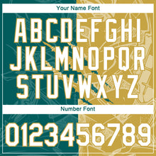Загрузить изображение в средство просмотра галереи, Custom Graffiti Pattern White Teal-Old Gold Scratch 3D Performance T-Shirt

