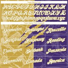 Laden Sie das Bild in den Galerie-Viewer, Custom Graffiti Pattern White Purple-Old Gold Scratch 3D Performance T-Shirt
