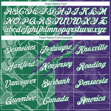 Laden Sie das Bild in den Galerie-Viewer, Custom Graffiti Pattern White Purple-Kelly Green Scratch 3D Performance T-Shirt
