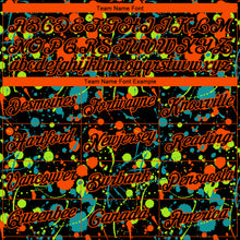 Load image into Gallery viewer, Custom Stitched Graffiti Pattern Black-Orange 3D Splash Grunge Art Sports Pullover Sweatshirt Hoodie
