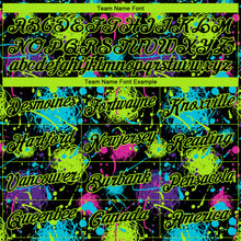 Load image into Gallery viewer, Custom Stitched Graffiti Pattern Black-Neon Green 3D Splash Grunge Art Sports Pullover Sweatshirt Hoodie
