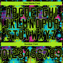 Load image into Gallery viewer, Custom Stitched Graffiti Pattern Black-Neon Green 3D Splash Grunge Art Sports Pullover Sweatshirt Hoodie
