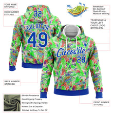 Загрузить изображение в средство просмотра галереи, Custom Stitched Graffiti Pattern Thunder Blue-White 3D Watercolor Grunge Art Sports Pullover Sweatshirt Hoodie
