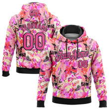 Load image into Gallery viewer, Custom Stitched Graffiti Pattern Pink-Black 3D Watercolor Grunge Art Sports Pullover Sweatshirt Hoodie
