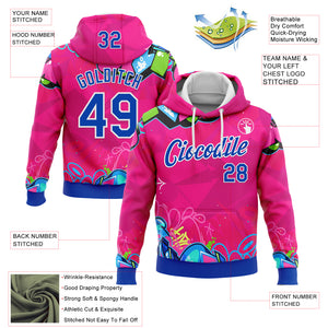 Custom Stitched Graffiti Pattern Thunder Blue-White 3D Hiphop Abstract Urban Street Art Sports Pullover Sweatshirt Hoodie