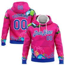 Загрузить изображение в средство просмотра галереи, Custom Stitched Graffiti Pattern Thunder Blue-White 3D Hiphop Abstract Urban Street Art Sports Pullover Sweatshirt Hoodie
