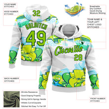 Load image into Gallery viewer, Custom Stitched Graffiti Pattern Neon Green-Green 3D Trendy Abstract Urban Street Art Sports Pullover Sweatshirt Hoodie
