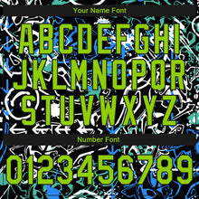 Load image into Gallery viewer, Custom Stitched Graffiti Pattern Neon Green-Black 3D Abstract Grunge Art Sports Pullover Sweatshirt Hoodie
