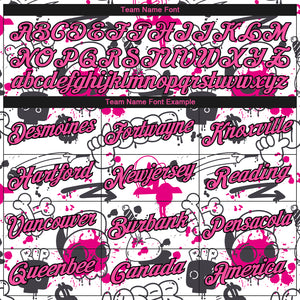 Custom Stitched Graffiti Pattern Pink-Black 3D Abstract Grunge Art Sports Pullover Sweatshirt Hoodie