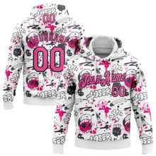 Load image into Gallery viewer, Custom Stitched Graffiti Pattern Pink-Black 3D Abstract Grunge Art Sports Pullover Sweatshirt Hoodie
