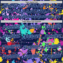 Charger l'image dans la galerie, Custom Graffiti Pattern Navy-Light Blue Authentic Baseball Jersey
