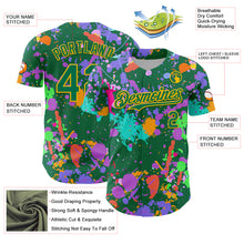 Charger l'image dans la galerie, Custom Graffiti Pattern Kelly Green-Gold Authentic Baseball Jersey
