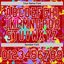 Laden Sie das Bild in den Galerie-Viewer, Custom Graffiti Pattern Red-White Authentic Baseball Jersey
