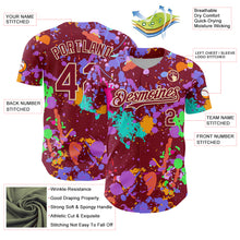 Laden Sie das Bild in den Galerie-Viewer, Custom Graffiti Pattern Crimson-Cream Authentic Baseball Jersey
