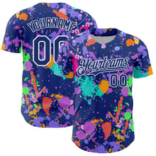 Charger l'image dans la galerie, Custom Graffiti Pattern Royal-White Authentic Baseball Jersey
