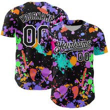 Charger l'image dans la galerie, Custom Graffiti Pattern Black-White Authentic Baseball Jersey
