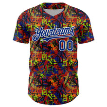 Charger l'image dans la galerie, Custom Graffiti Pattern Royal-White Splatter Authentic Baseball Jersey
