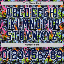 Charger l'image dans la galerie, Custom Graffiti Pattern Navy-White Splatter Authentic Baseball Jersey
