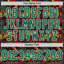 Laden Sie das Bild in den Galerie-Viewer, Custom Graffiti Pattern Kelly Green-White Splatter Authentic Baseball Jersey
