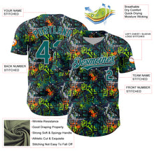 Laden Sie das Bild in den Galerie-Viewer, Custom Graffiti Pattern Teal-Gray Splatter Authentic Baseball Jersey

