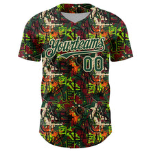 Charger l'image dans la galerie, Custom Graffiti Pattern Green-Cream Splatter Authentic Baseball Jersey
