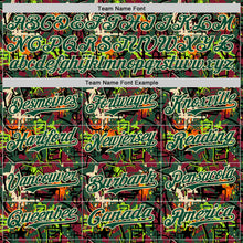Charger l'image dans la galerie, Custom Graffiti Pattern Green-Cream Splatter Authentic Baseball Jersey
