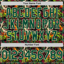 Charger l'image dans la galerie, Custom Graffiti Pattern Green-Cream Splatter Authentic Baseball Jersey
