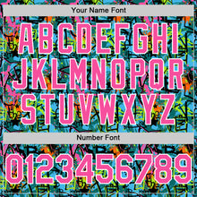 Load image into Gallery viewer, Custom Graffiti Pattern Pink-White Splatter Authentic Baseball Jersey
