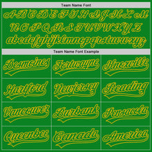 Load image into Gallery viewer, Custom Grass Green Gold Authentic Baseball Jersey
