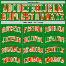 Load image into Gallery viewer, Custom Grass Green Orange-White Authentic Basketball Jersey
