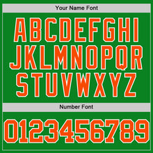 Load image into Gallery viewer, Custom Grass Green Orange-White Authentic Basketball Jersey
