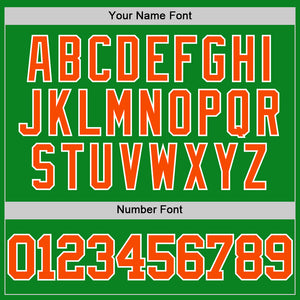 Custom Grass Green Orange-White Authentic Basketball Jersey